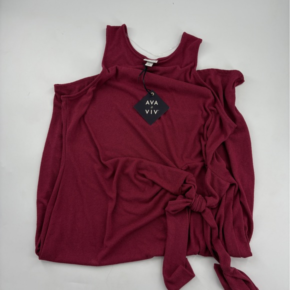 Ava & Viv Sleeveless Midi Dress in Rich Pink - Picture 8 of 8